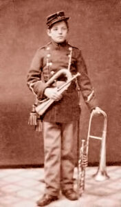 Young Carl as a military bandsman