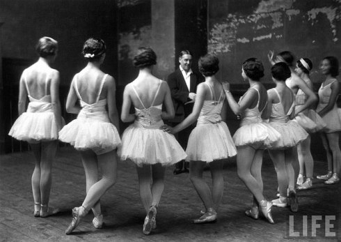 Alfred Eisenstaedt photo of ballet dancers rehearsing for Swan Lake.