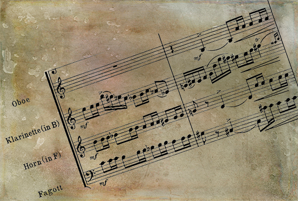 Artistic Image of a musical score