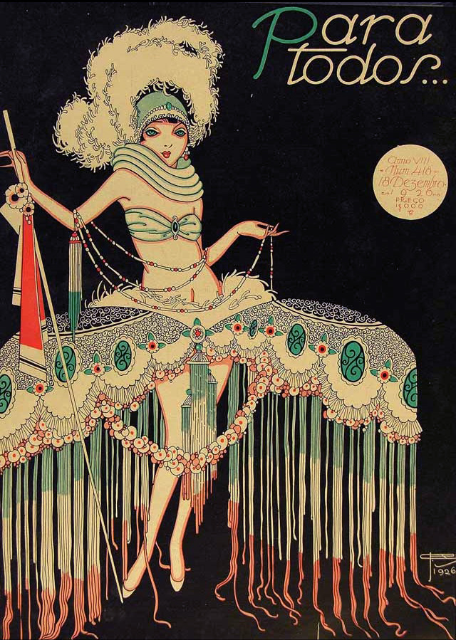 Art Deco image of a Rio parade costume of 1926.