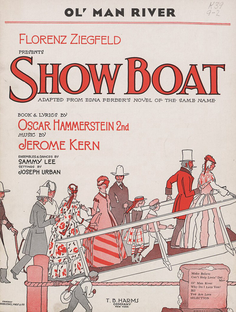 Cover page for sheet music for the musical Show Boat