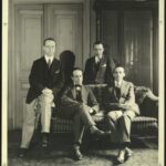 Virgil Thomson, Walter Piston, Herbert Elwell and Aaron Copland at Nadia Boulanger’s Paris home in 1925.